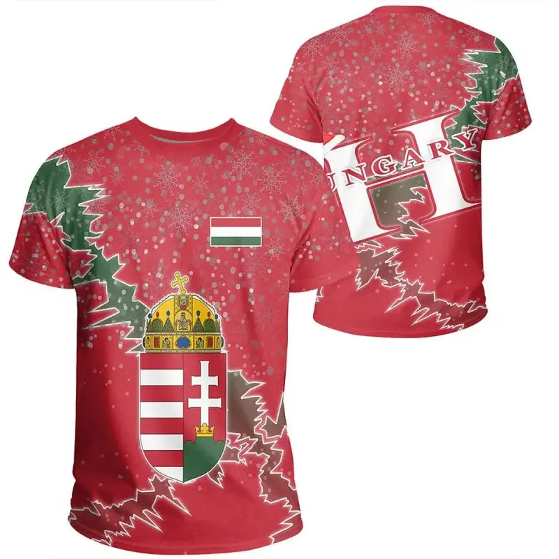 Hungary Christmas Coat Of Arms T Shirt X Style RLT8 - Wonder Print Shop