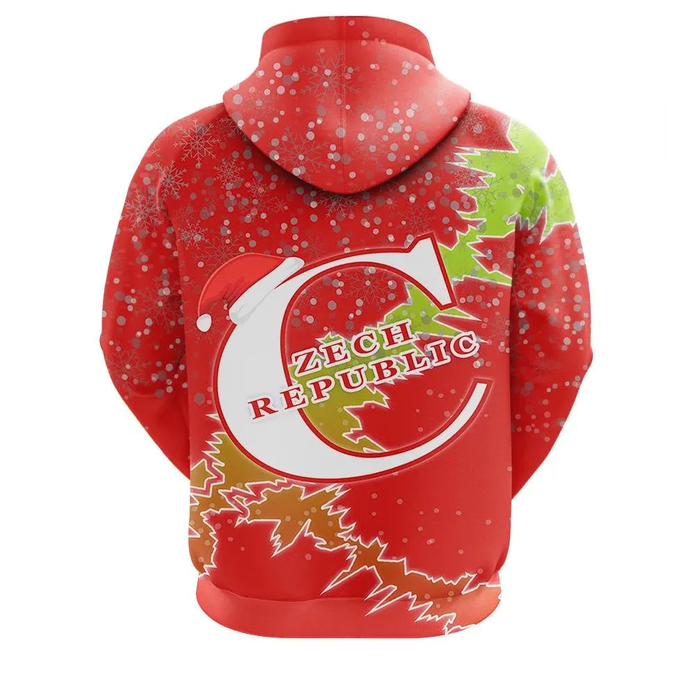 Czech Republic Christmas Coat Ofrms Zip Up Hoodie X Style RLT13 - Wonder Print Shop