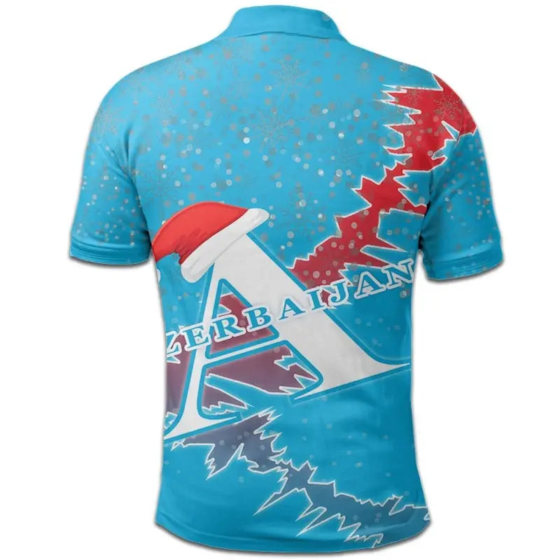 Azerbaijan Polo Shirt Christmas Coat Of Arms X Style RLT8 - Wonder Print Shop