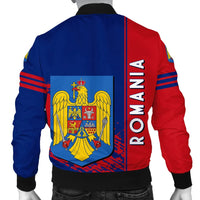 Romania Coat Of Arms Men Bomber Jacket Quarter Style RLT13 - Wonder Print Shop