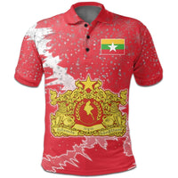 Myanmar Polo Shirt Christmas Coat Of Arms X Style RLT7 - Wonder Print Shop