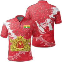 Myanmar Polo Shirt Christmas Coat Of Arms X Style RLT7 - Wonder Print Shop