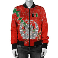 Afghanistan Christmas Coat Of Arms Women Bomber Jacket X Style RLT8 - Wonder Print Shop