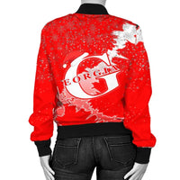 Georgia Christmas Coat Of Arms Women Bomber Jacket X Style RLT12 - Wonder Print Shop