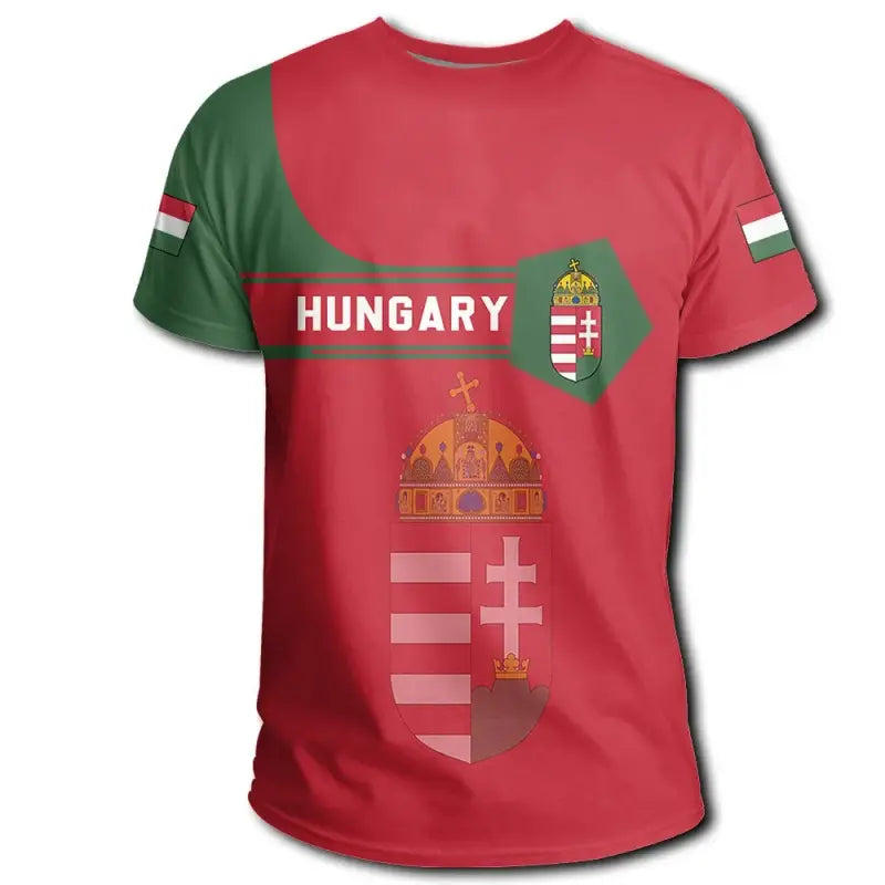Hungary Coat Of Arms T Shirt Simple Style RLT8 - Wonder Print Shop