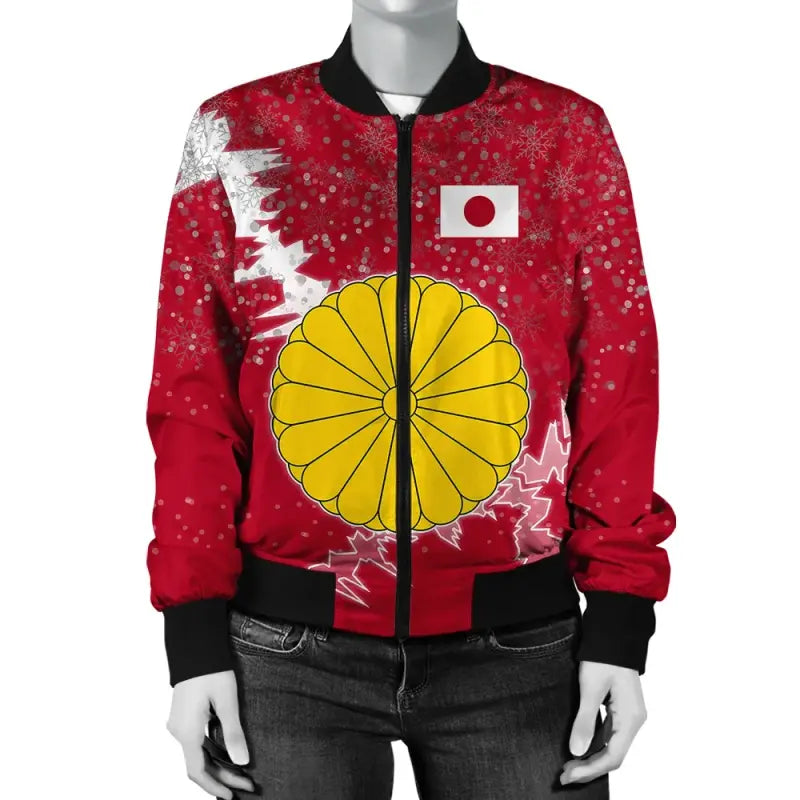 Japan Christmas Coat Of Arms Women Bomber Jacket X Style RLT8 - Wonder Print Shop