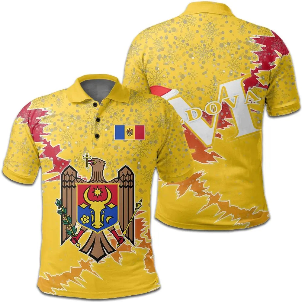 Moldova Polo Shirt Christmas Coat Of Arms X Style J78 RLT13 - Wonder Print Shop
