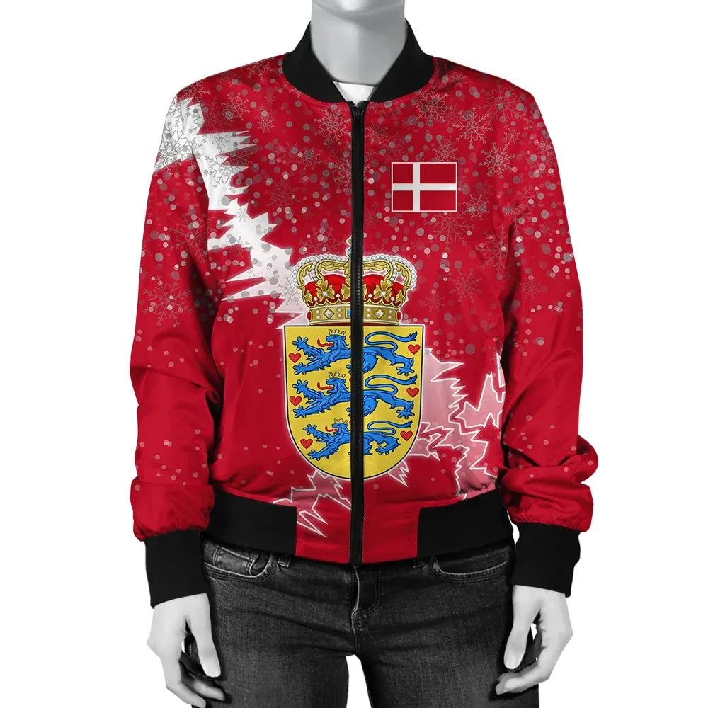 denmark-christmas-coat-of-arms-women-bomber-jacket-x-style