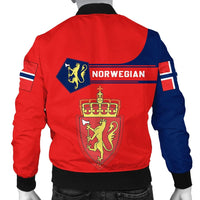 Norway Coat Of Arms Men Bomber Jacket Simple Style RLT7 - Wonder Print Shop