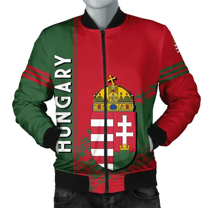 Hungary Coat Of Arms Men Bomber Jacket Quarter Style RLT8 - Wonder Print Shop
