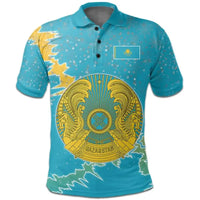 Kazakhstan Polo Shirt Christmas Coat Of Arms X Style RLT8 - Wonder Print Shop