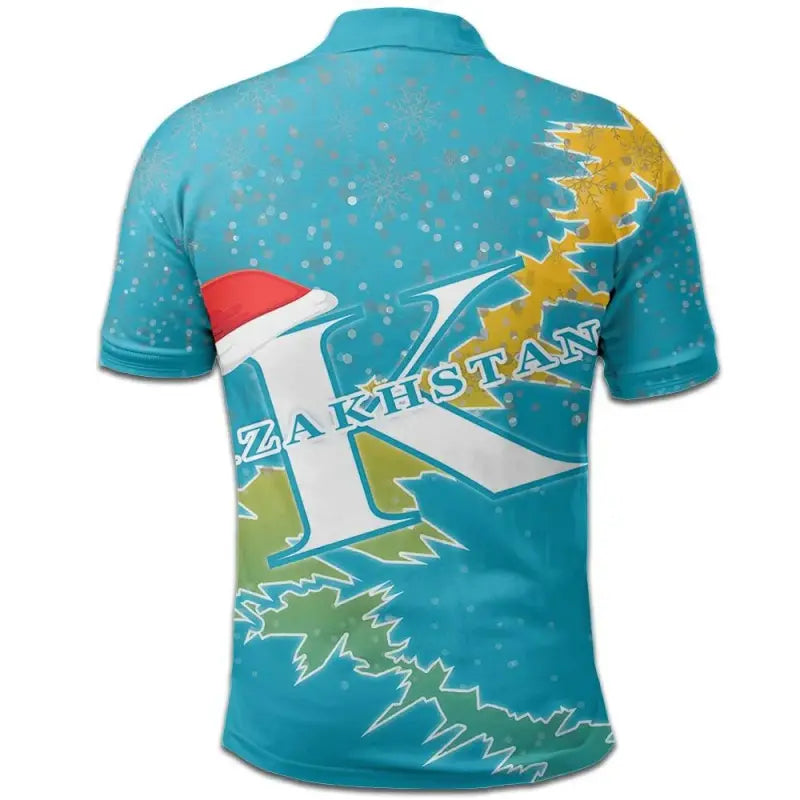 Kazakhstan Polo Shirt Christmas Coat Of Arms X Style RLT8 - Wonder Print Shop