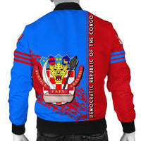 Democratic Republic Of The Congo Coat Of Arms Men Bomber Jacket Quarter Style RLT13 - Wonder Print Shop
