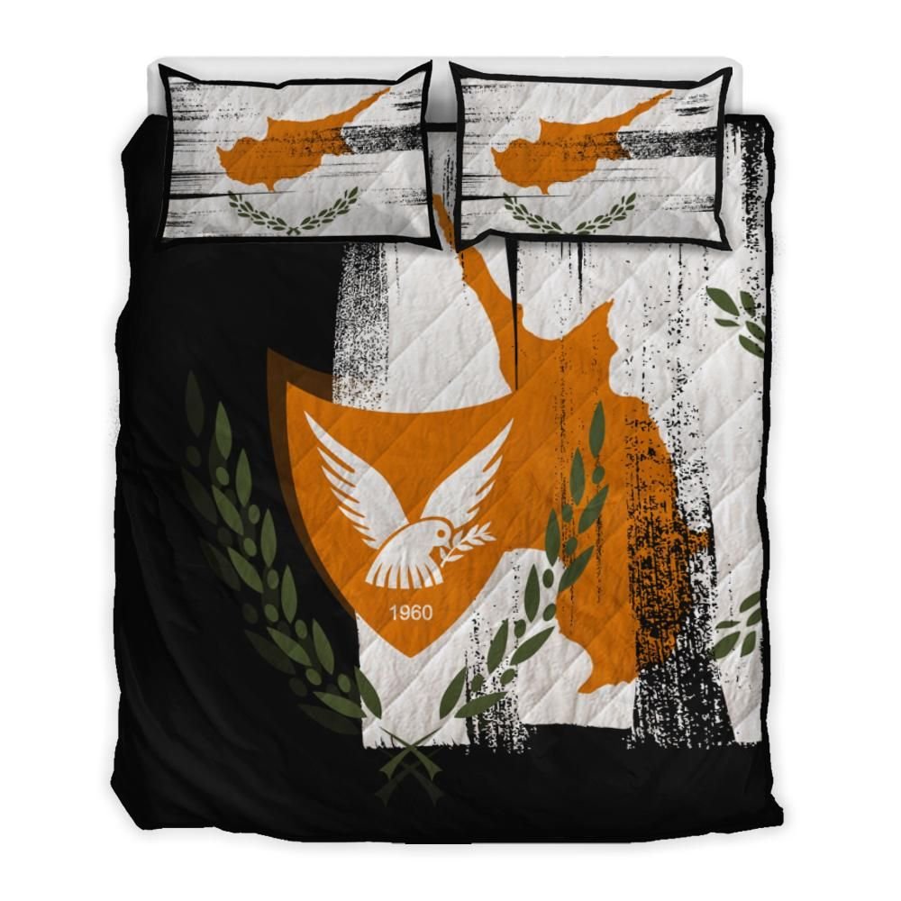 Cyprus Flag Quilt Bed Set Flag Style RLT13 - Wonder Print Shop