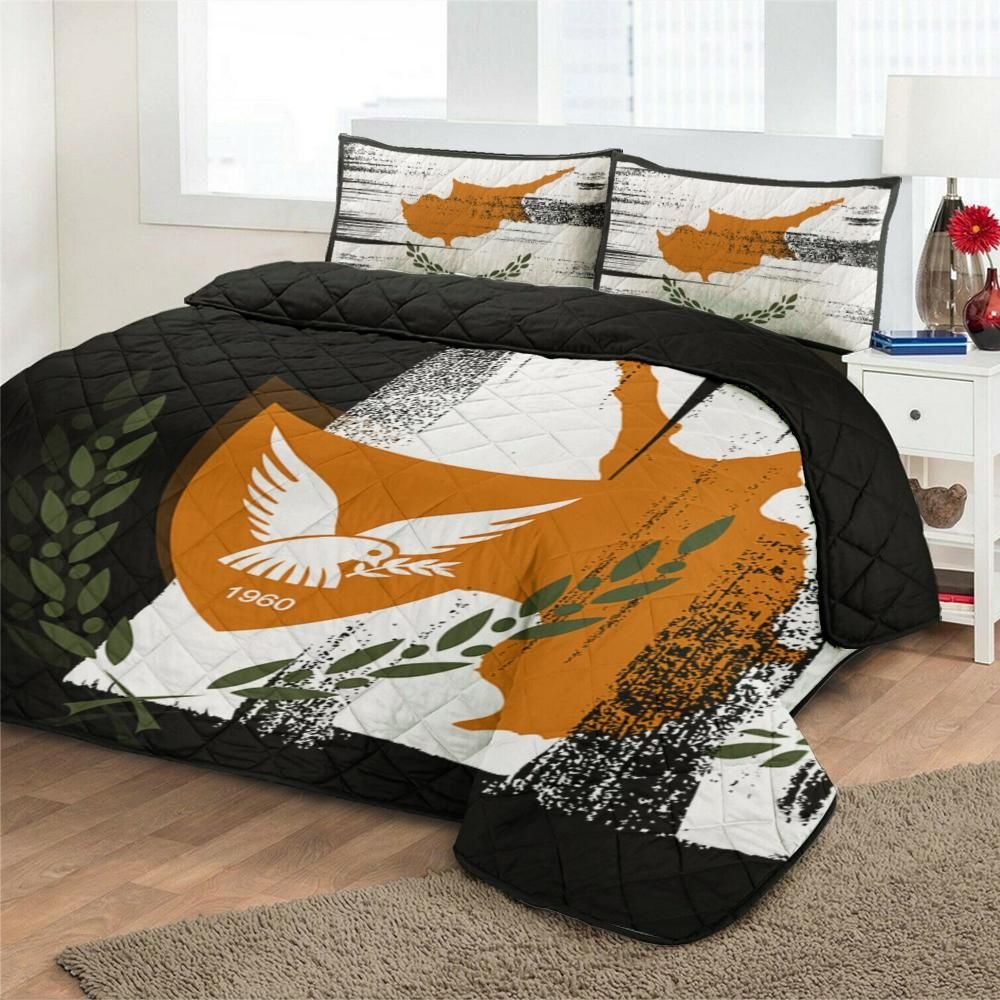 Cyprus Flag Quilt Bed Set Flag Style RLT13 - Wonder Print Shop