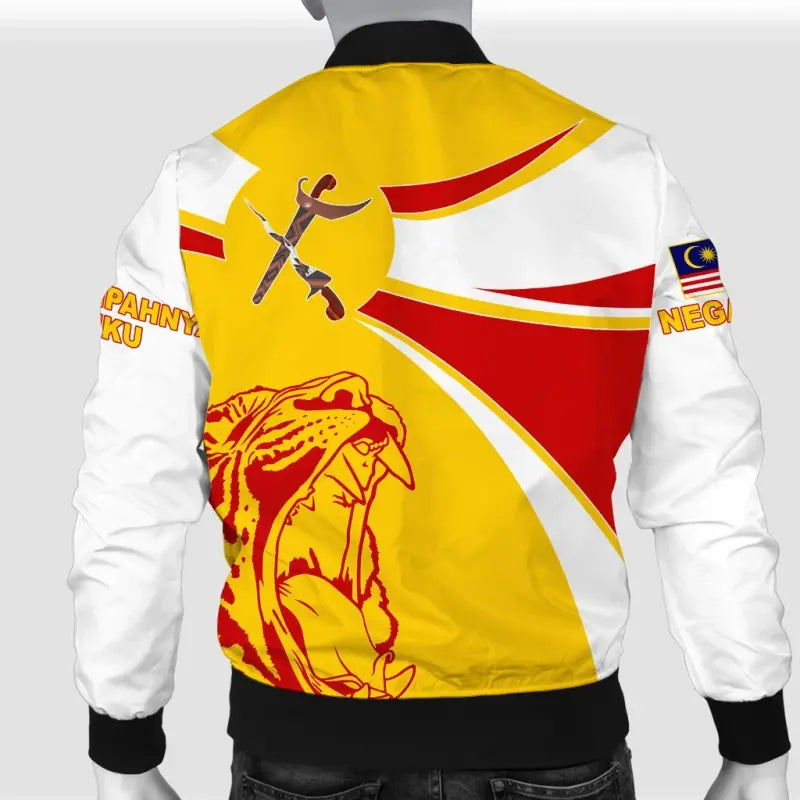 Malaysia Bomber Jacket Round Coat Of Arms Lion RLT12 - Wonder Print Shop