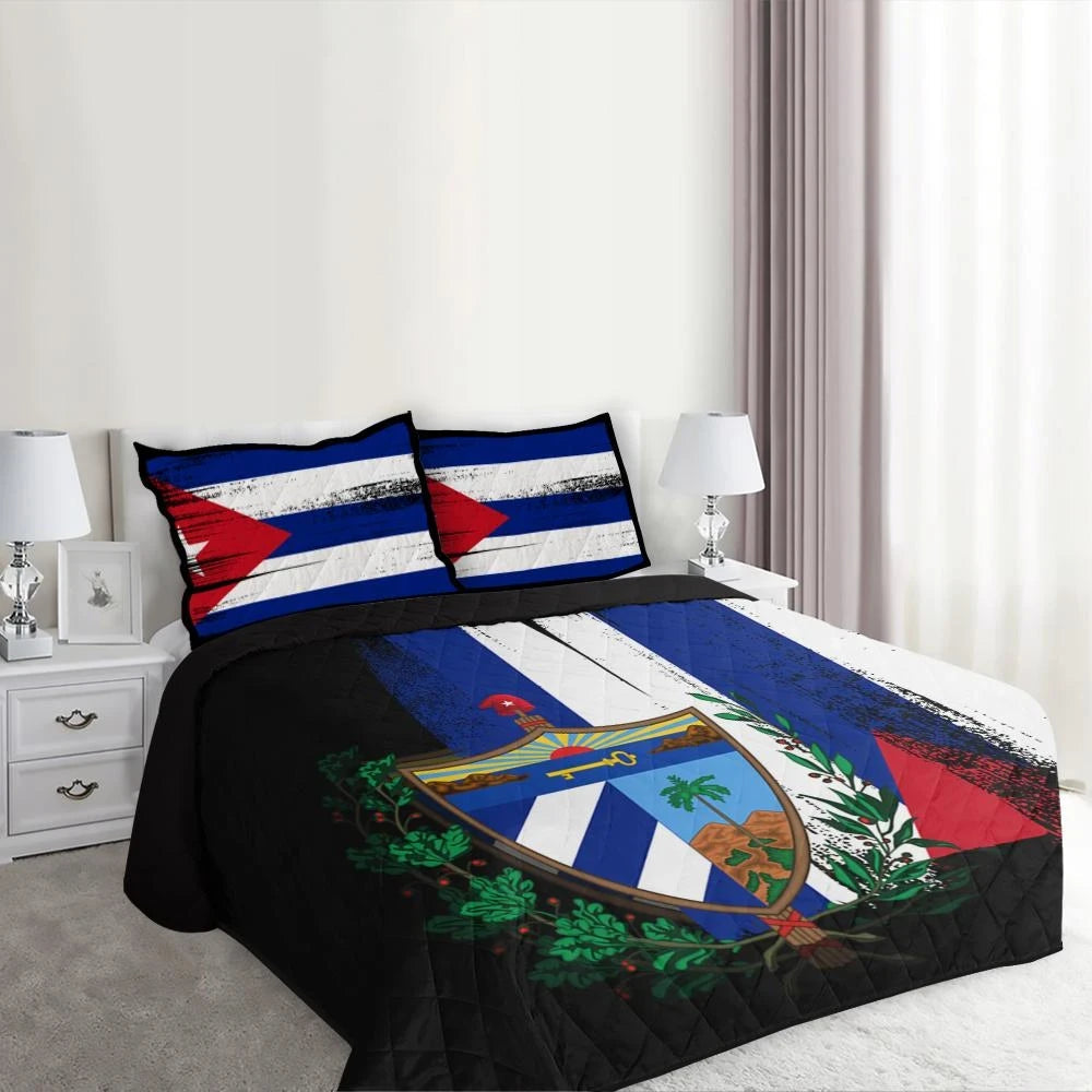 Cuba Flag Quilt Bed Set Flag Style RLT13 - Wonder Print Shop
