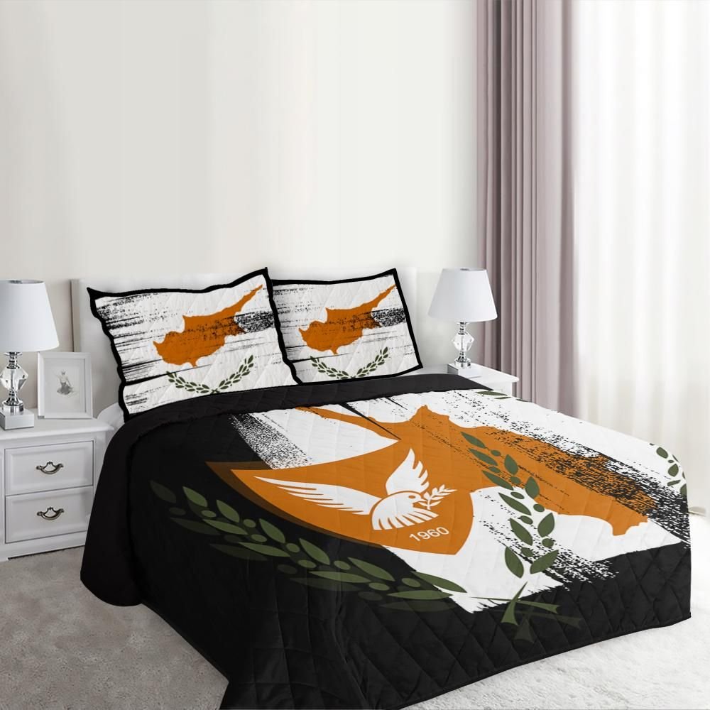 Cyprus Flag Quilt Bed Set Flag Style RLT13 - Wonder Print Shop