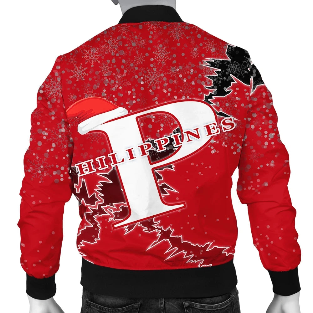 Philippines Christmas Coat Of Arms Men Bomber Jacket X Style8 RLT6 - Wonder Print Shop