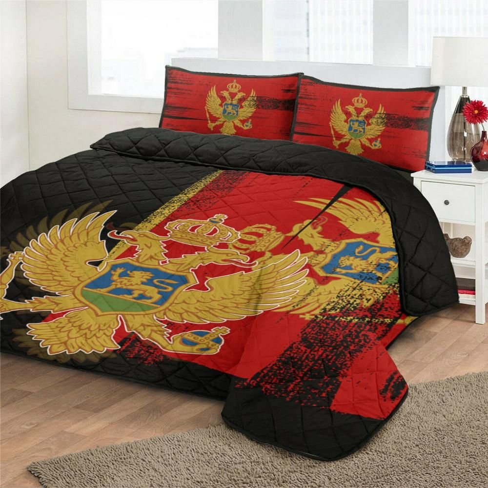 Montenegro Flag Quilt Bed Set Flag Style RLT13 - Wonder Print Shop