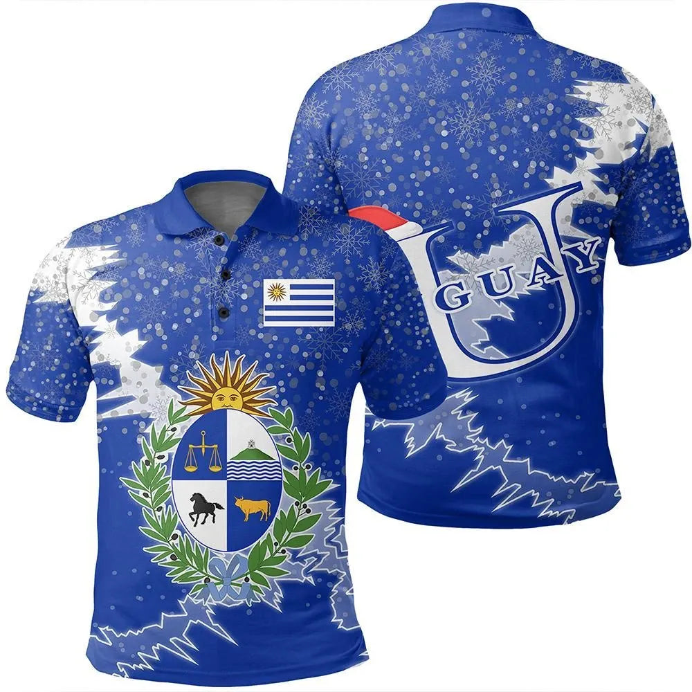 Uruguay Polo Shirt Christmas Coat Of Arms X Style8 RLT6 - Wonder Print Shop
