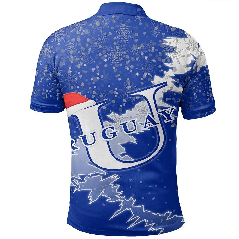 Uruguay Polo Shirt Christmas Coat Of Arms X Style8 RLT6 - Wonder Print Shop