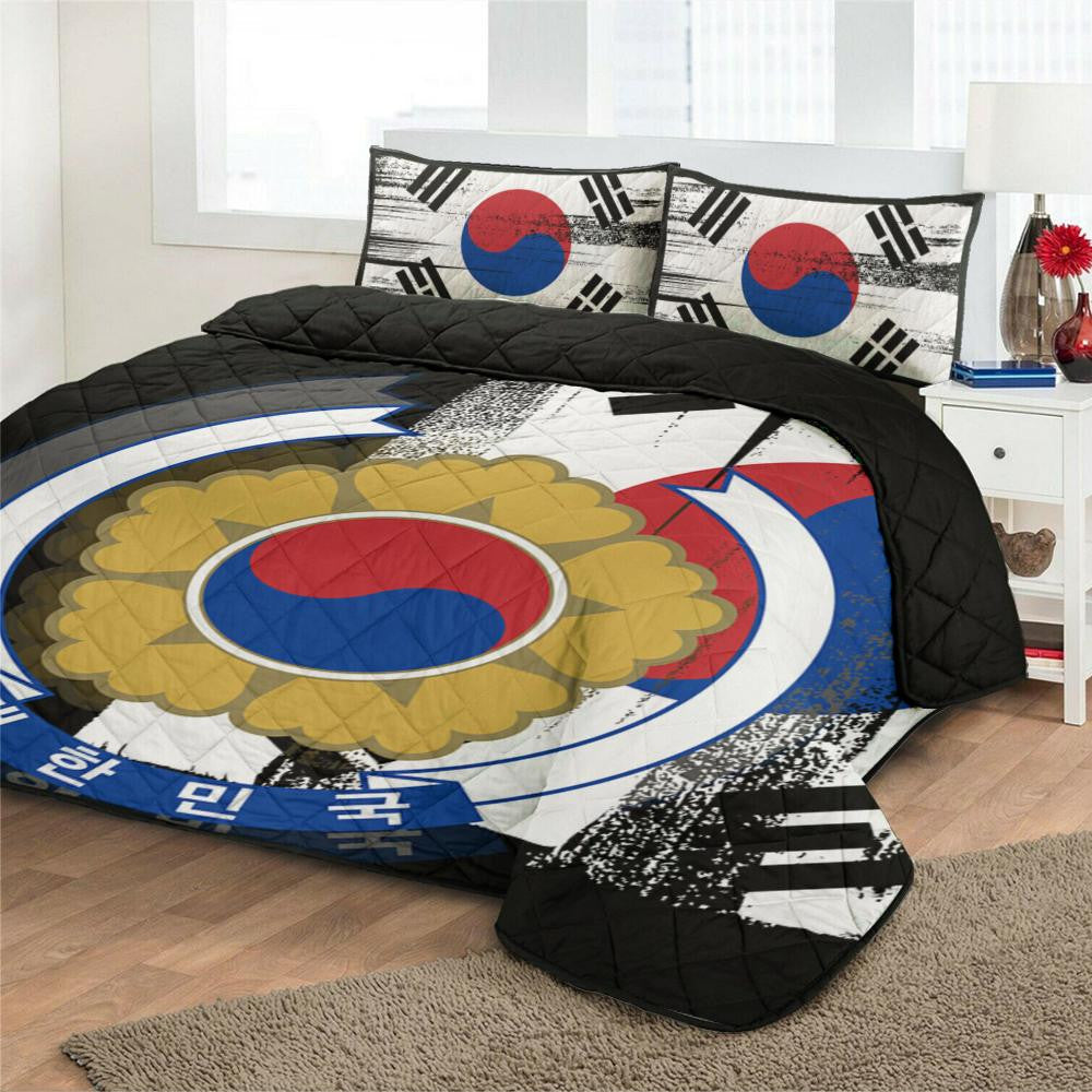 South Korea Flag Quilt Bed Set Flag Style RLT8 - Wonder Print Shop