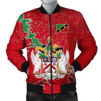 Saint Kitts and Nevis Christmas Coat Of Arms Men Bomber Jacket X Style8 RLT6 - Wonder Print Shop