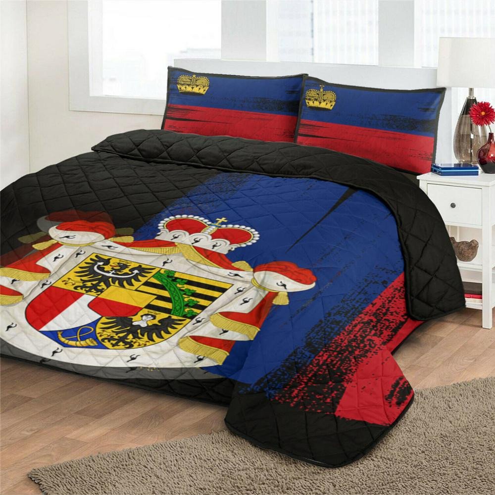 Liechtenstein Flag Quilt Bed Set Flag Style4 RLT6 - Wonder Print Shop