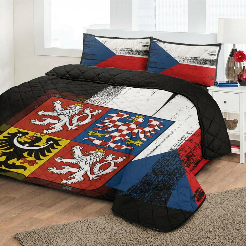 Czech Republic Flag Quilt Bed Set Flag Style4 RLT13 - Wonder Print Shop