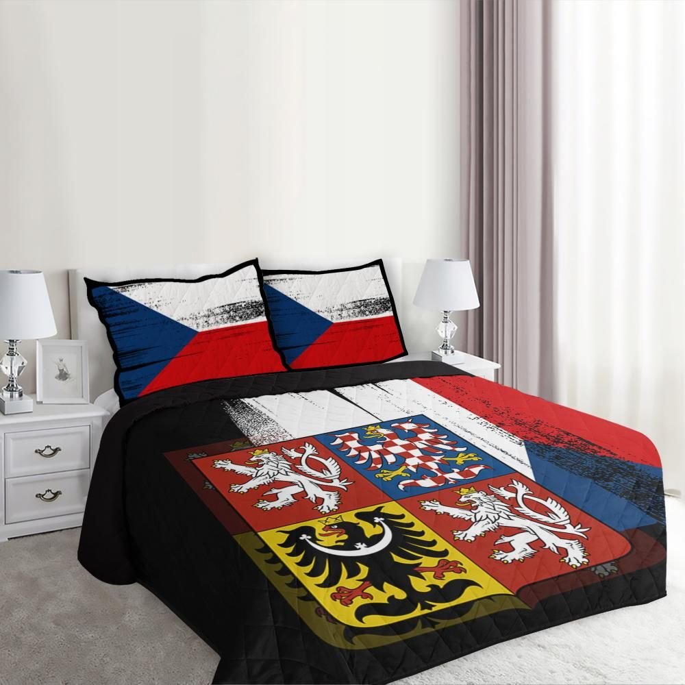 Czech Republic Flag Quilt Bed Set Flag Style4 RLT13 - Wonder Print Shop