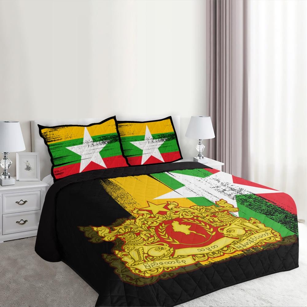 Myanmar Flag Quilt Bed Set Flag Style RLT7 - Wonder Print Shop