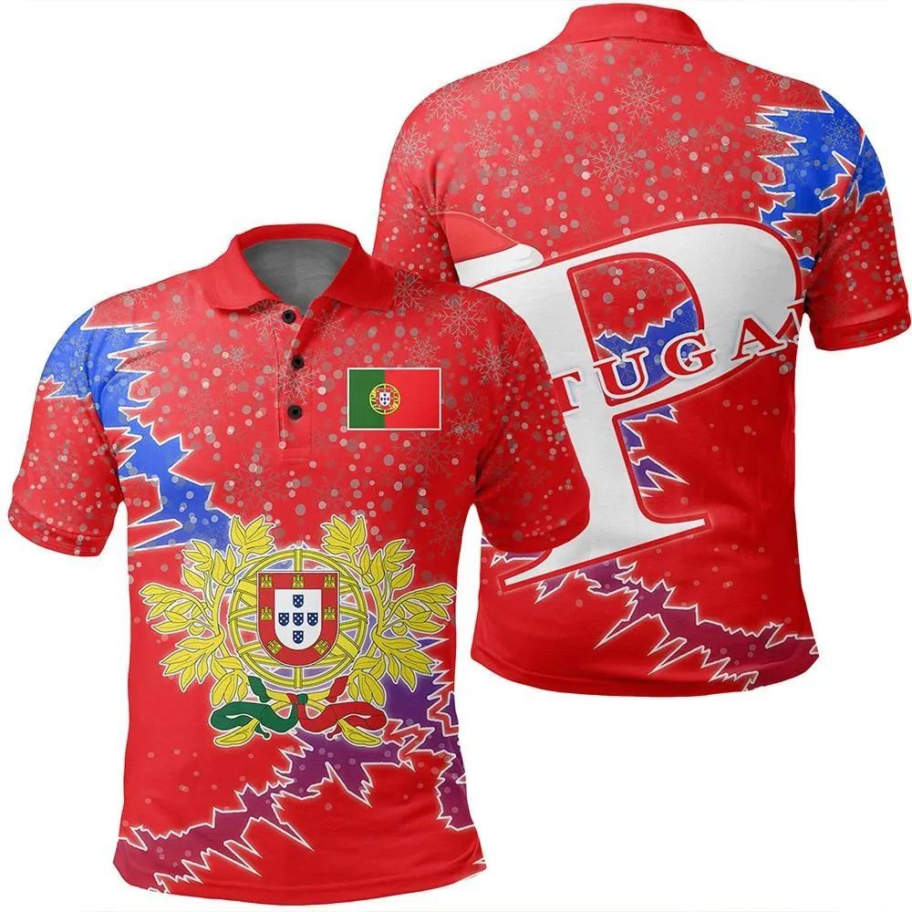 Portugal Polo Shirt Christmas Coat Of Arms X Style RLT7 - Wonder Print Shop