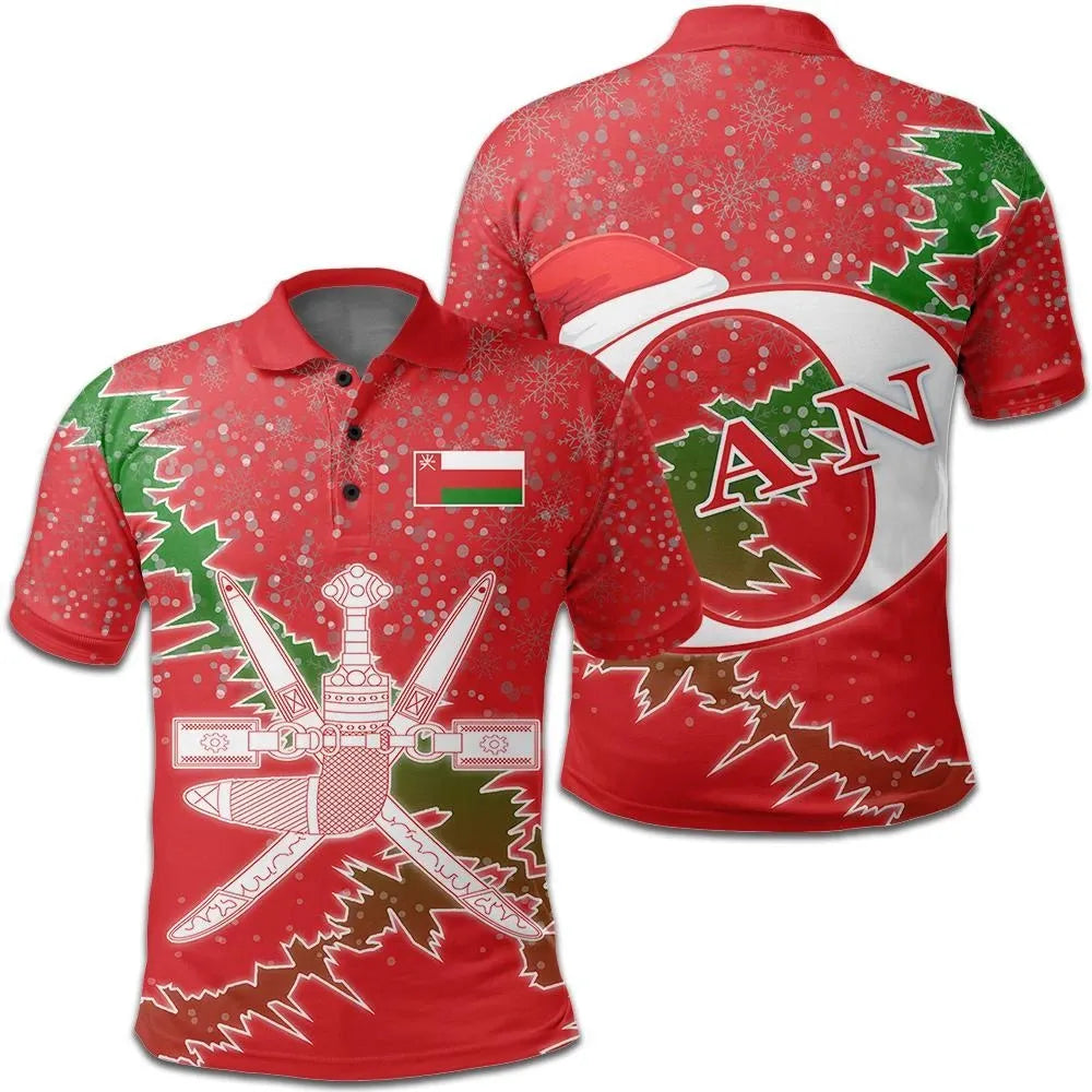 Oman Polo Shirt Christmas Coat Of Arms X Style RLT13 - Wonder Print Shop