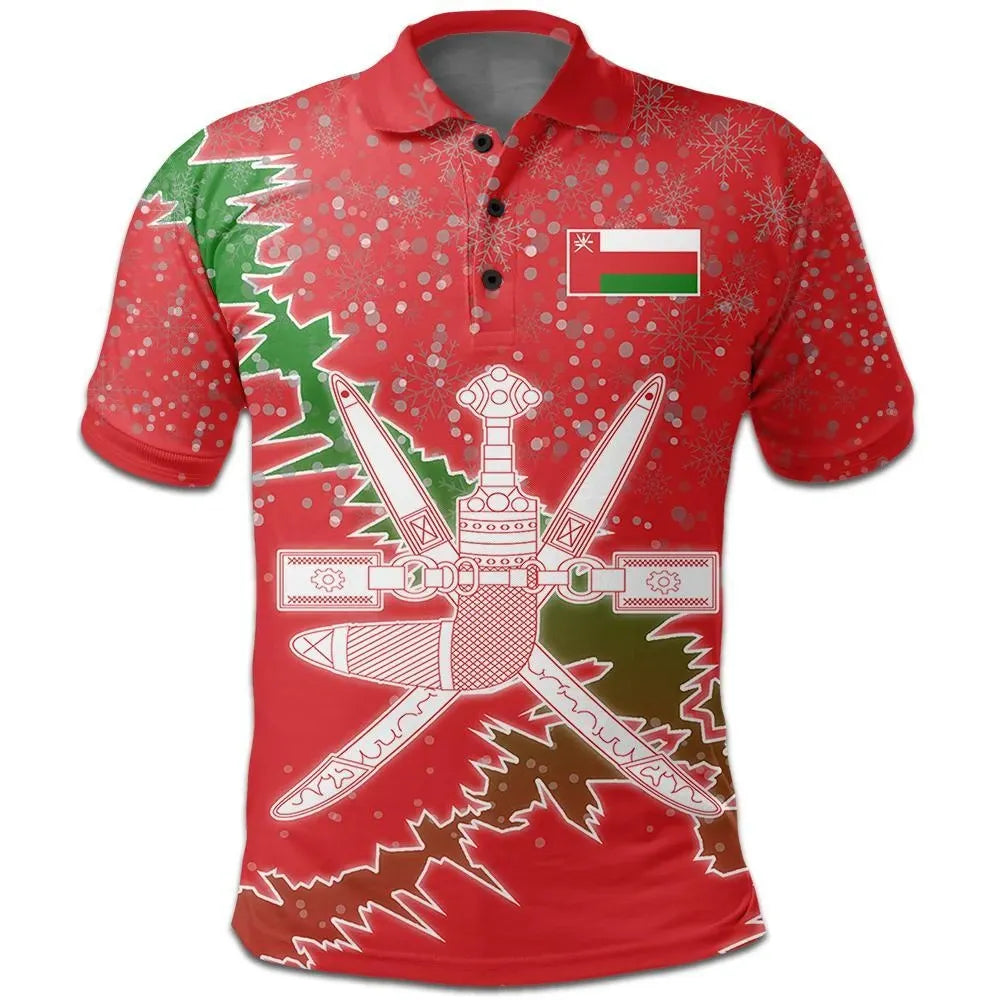 Oman Polo Shirt Christmas Coat Of Arms X Style RLT13 - Wonder Print Shop
