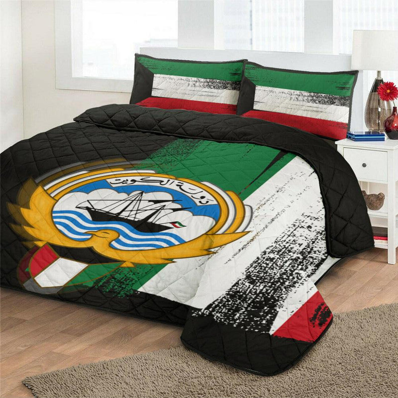 kuwait-flag-quilt-bed-set-flag-style