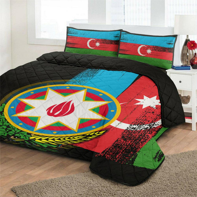 azerbaijan-flag-quilt-bed-set-flag-style