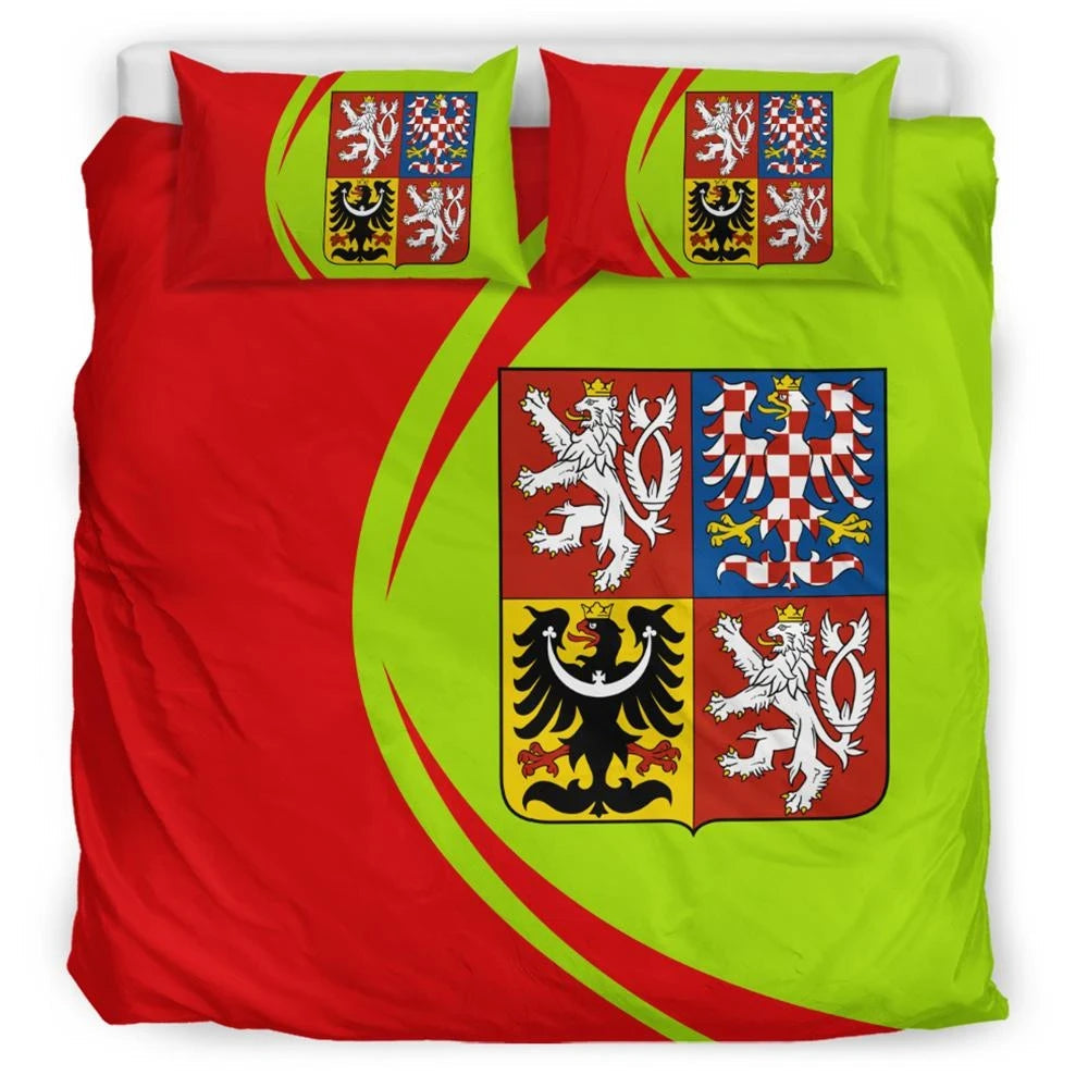 Czech Republic Flag Coat Ofrms Bedding Set Circle RLT13 - Wonder Print Shop