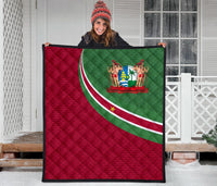 Suriname Premium Quilt Suriname Coat Of Arms and Flag Color RLT7 - Wonder Print Shop