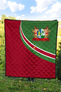 Suriname Premium Quilt Suriname Coat Of Arms and Flag Color RLT7 - Wonder Print Shop