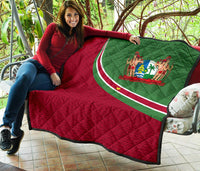 Suriname Premium Quilt Suriname Coat Of Arms and Flag Color RLT7 - Wonder Print Shop