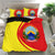 north-macedonia-flag-coat-of-arms-bedding-set-circle