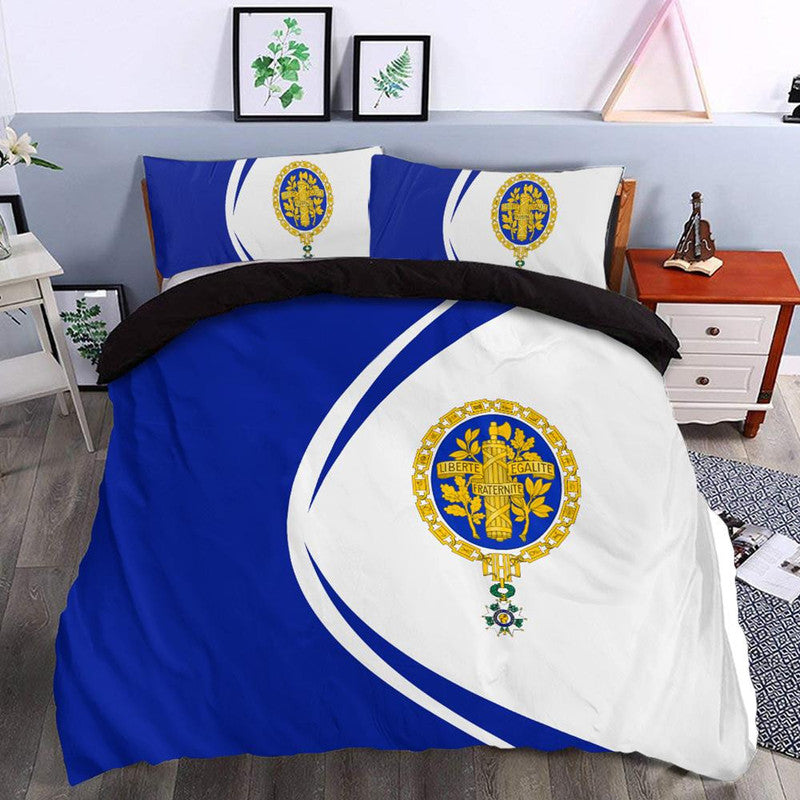 france-flag-coat-of-arms-bedding-set-circle