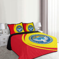 Kyrgyzstan Flag Coat Of Arms Quilt Bed Set Circle RLT8 - Wonder Print Shop
