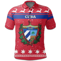 Christmas Cuba Polo Shirt Coat Of Arms RLT13 - Wonder Print Shop