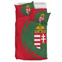 Hungary Flag Coat Of Arms Bedding Set Circle RLT8 - Wonder Print Shop