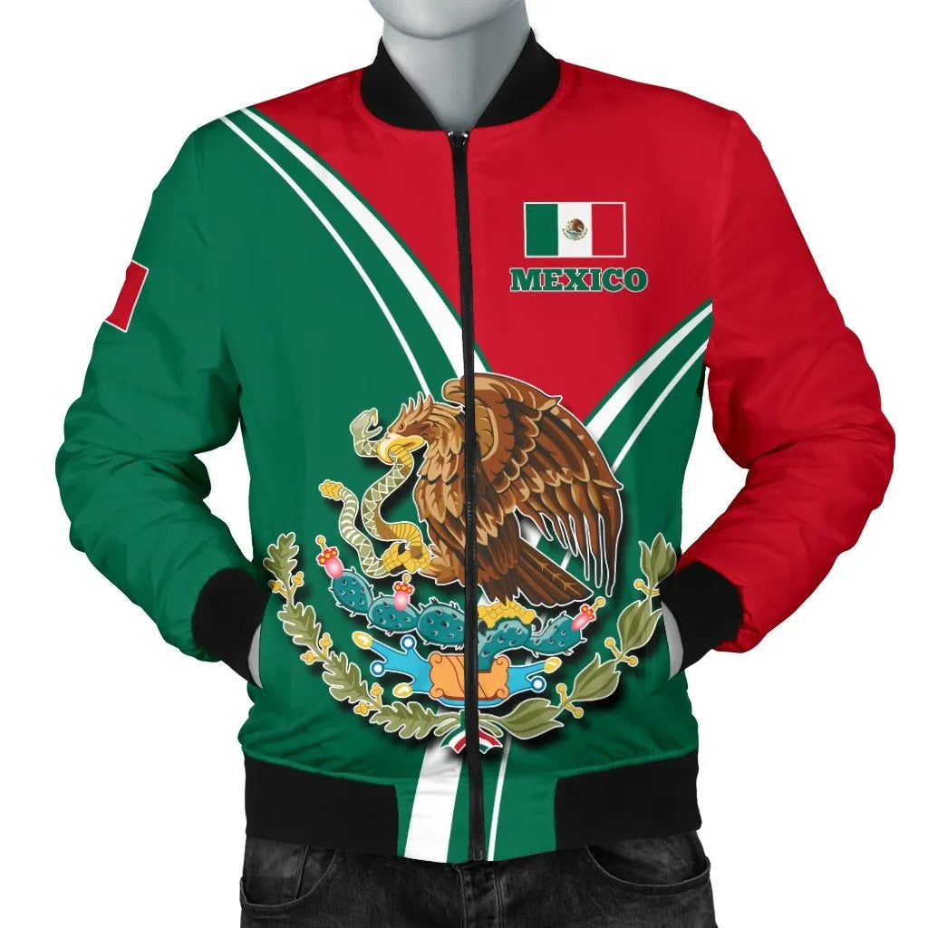 Mexico Men's Bomber Jacket Mexican Pride RLT13 - Wonder Print Shop
