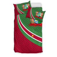 Suriname Bedding Set Suriname Coat Of Arms and Flag Color RLT7 - Wonder Print Shop