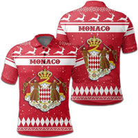Christmas Monaco Polo Shirt Coat Of Arms RLT6 - Wonder Print Shop