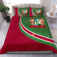 Suriname Bedding Set Suriname Coat Of Arms and Flag Color RLT7 - Wonder Print Shop